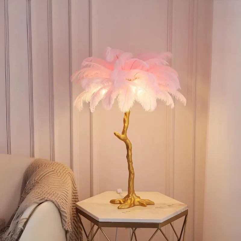 Unique Ostrich Feather Floor Lamp/Table Lamp🔥