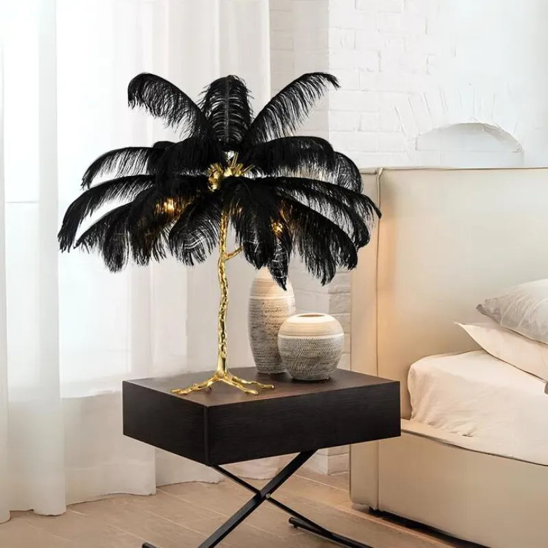 Unique Ostrich Feather Floor Lamp/Table Lamp🔥