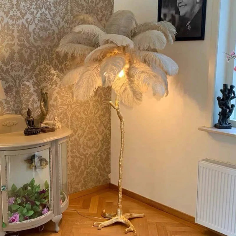 Unique Ostrich Feather Floor Lamp/Table Lamp🔥