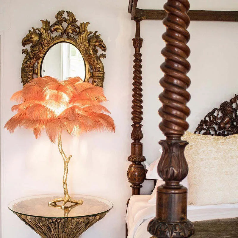Unique Ostrich Feather Floor Lamp/Table Lamp🔥