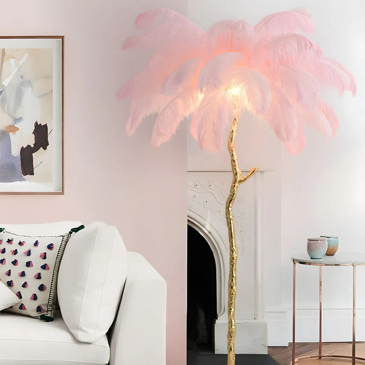 Unique Ostrich Feather Floor Lamp/Table Lamp🔥