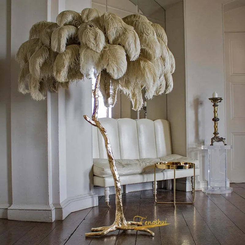 Unique Ostrich Feather Floor Lamp/Table Lamp🔥