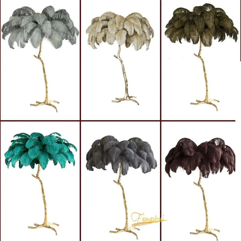 Unique Ostrich Feather Floor Lamp/Table Lamp🔥