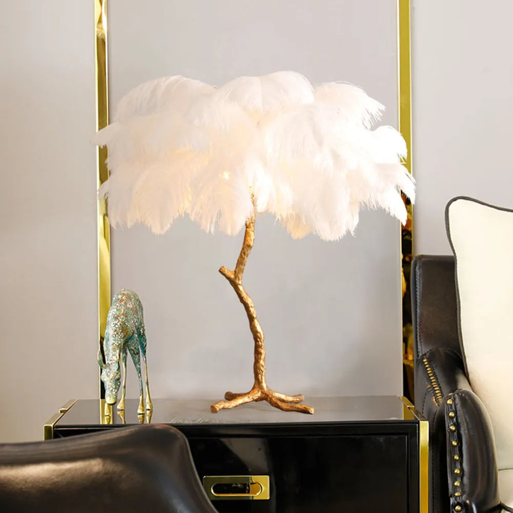 Unique Ostrich Feather Floor Lamp/Table Lamp🔥