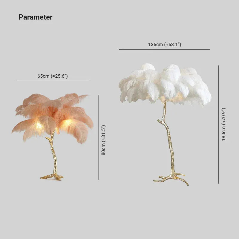 Unique Ostrich Feather Floor Lamp/Table Lamp🔥