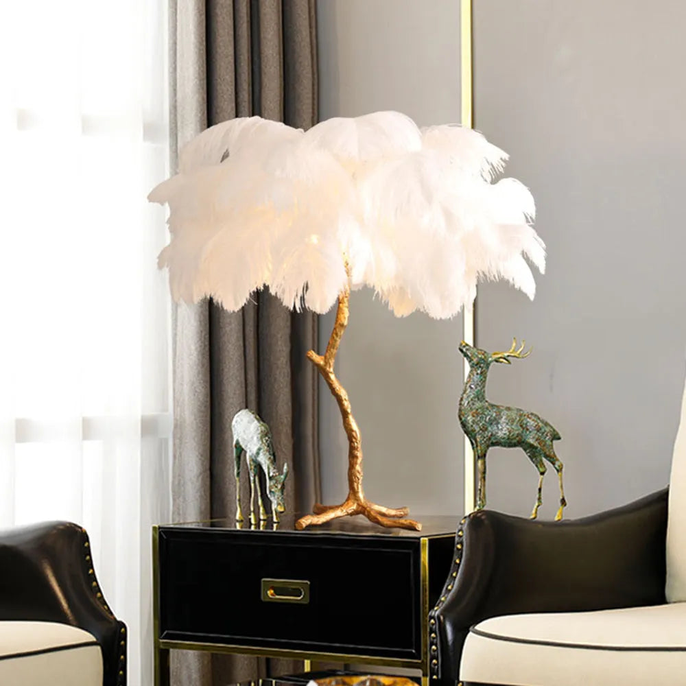 Unique Ostrich Feather Floor Lamp/Table Lamp🔥